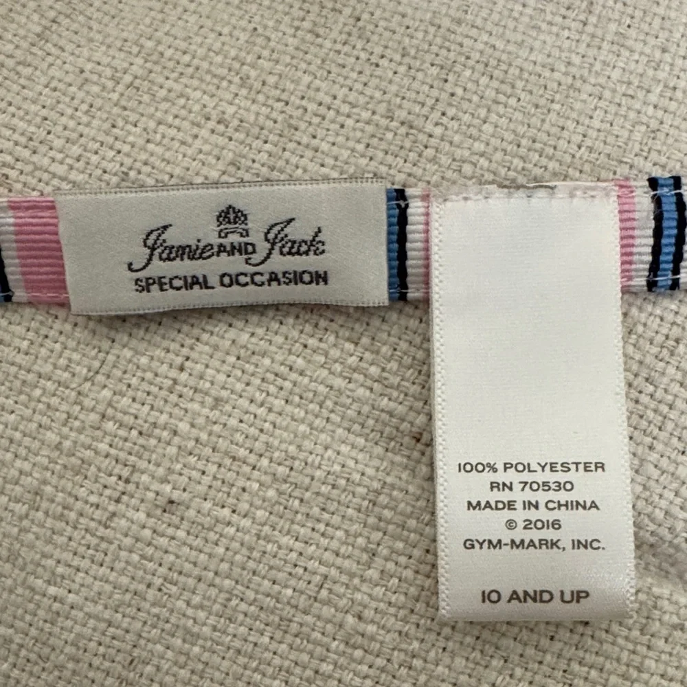 Janie and Jack special occasion Pink Striped Bow Tie